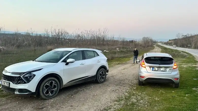 Yenişehir yolunda korkutan kaza!