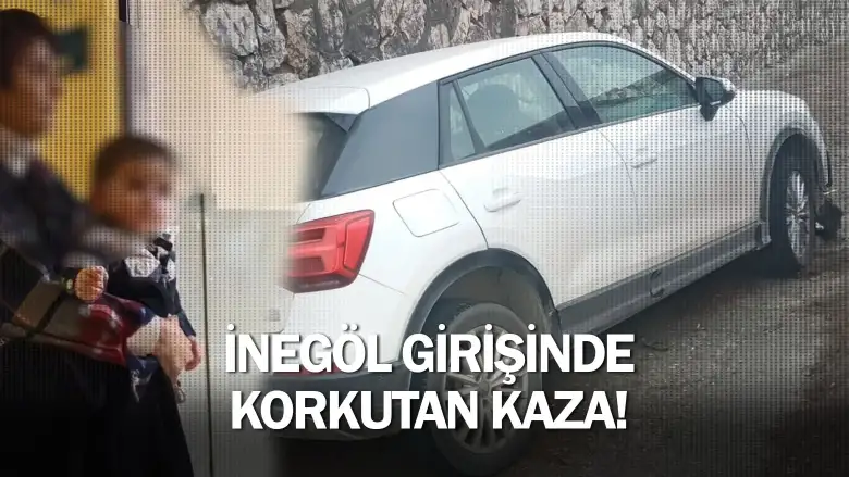 İnegöl girişinde korkutan kaza!