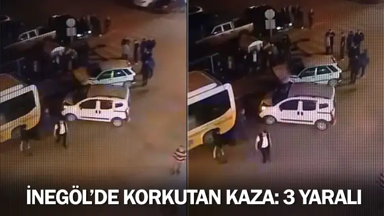 İnegöl'de otomobiller çarpıştı: 3 yaralı