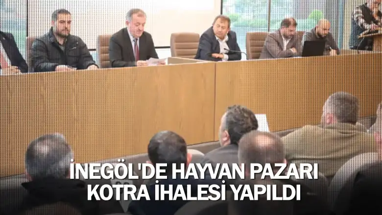 İnegöl'de Hayvan Pazarı Kotra İhalesi Yapıldı