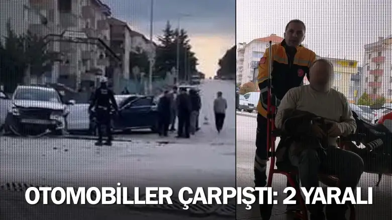 İnegöl'de otomobiller çarpıştı: 2 yaralı