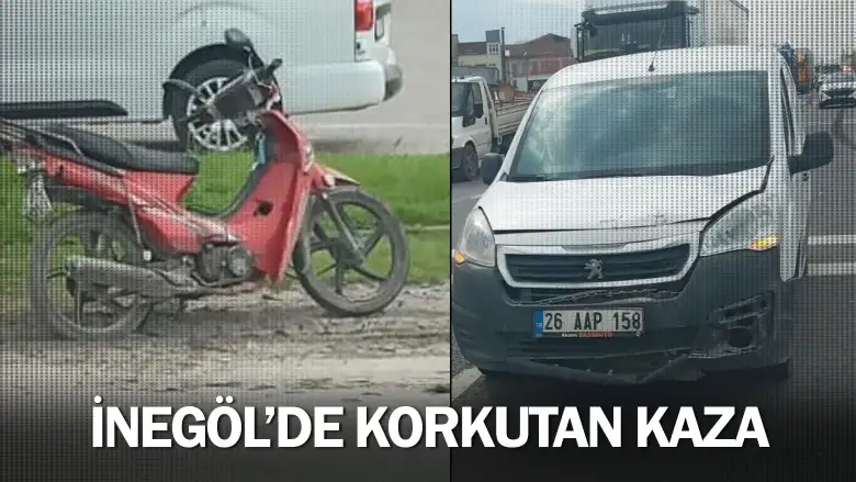 İnegöl'de korkutan kaza
