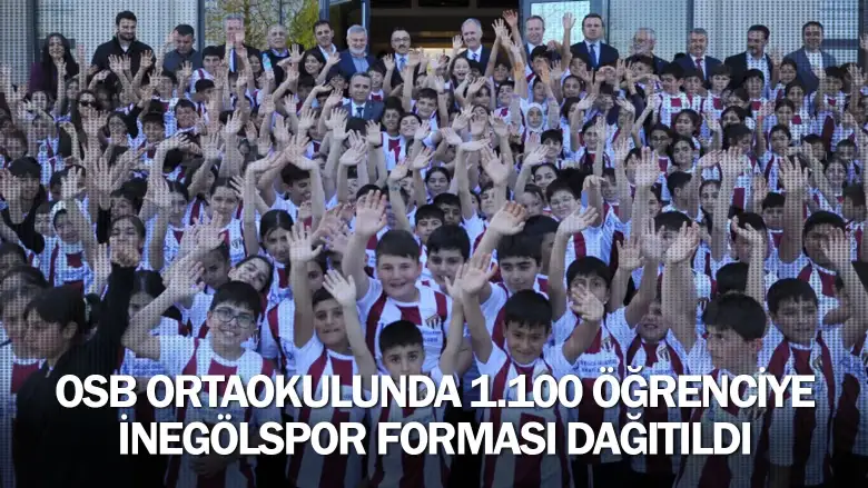 Osb Ortaokulunda 1.100 Öğrenciye İnegölspor Forması Dağıtıldı