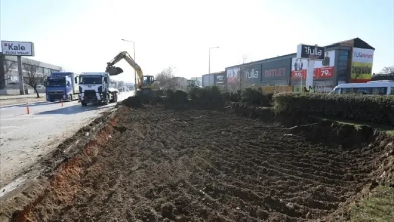 Akpınar Kavşağında Çalışmalar Başladı