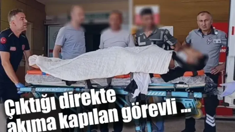 Çıktığı direkte akıma kapılan görevli ...