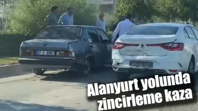 Alanyurt yolunda zincirleme kaza