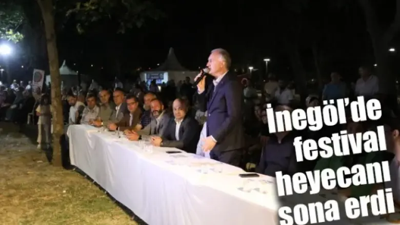 İnegöl'de festival heyecanı sona erdi