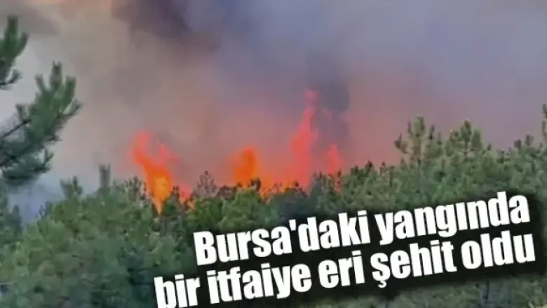 Bursa'daki yangında bir itfaiye eri şehit oldu