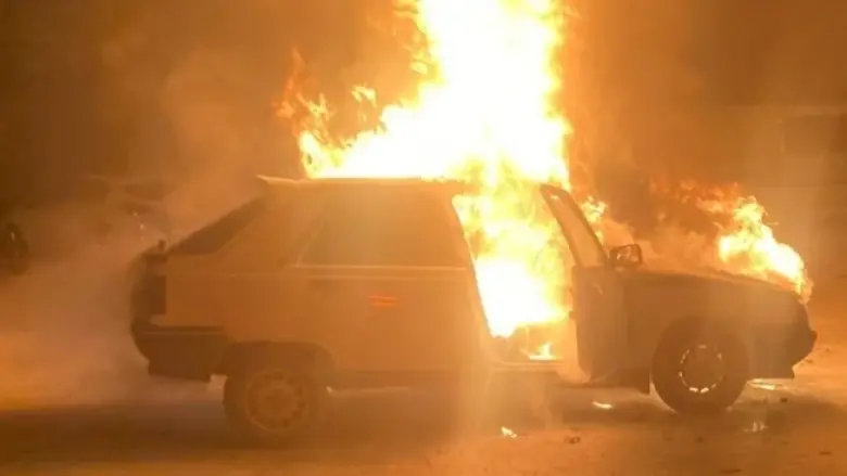 Seyir halinde alev aldı!