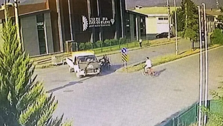 Kaza anı güvenlik kamerasında