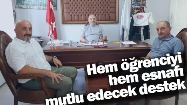 Hem öğrenciyi hem esnafı mutlu edecek destek