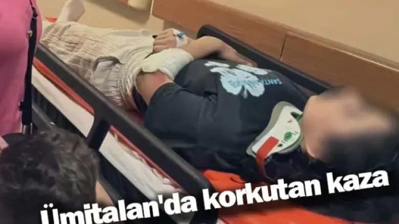 Ümitalan'da korkutan kaza