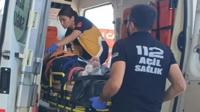 Bacağına beton düşen işçi...