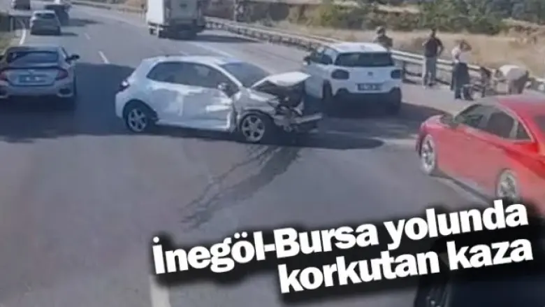 İnegöl-Bursa yolunda korkutan kaza