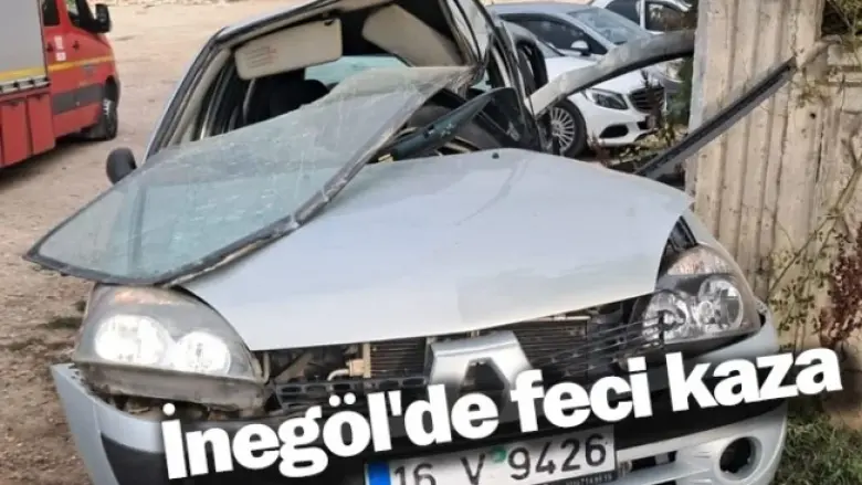 İnegöl'de feci kaza