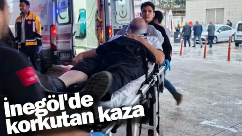 İnegöl'de korkutan kaza