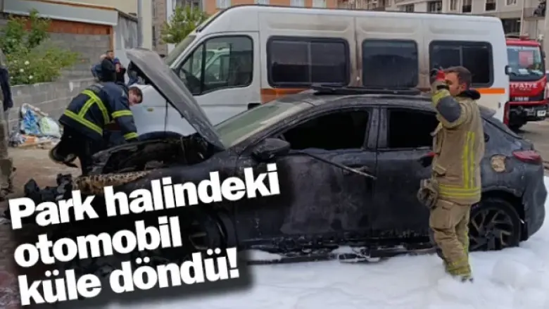 Park halindeki otomobil küle döndü!