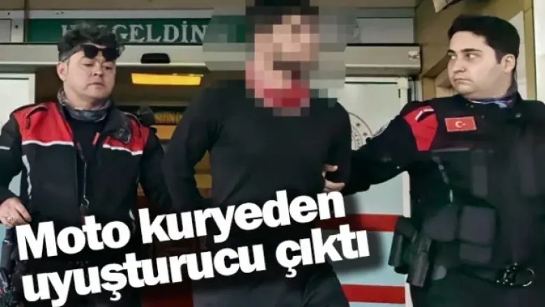 Moto kuryeden uyuşturucu çıktı 