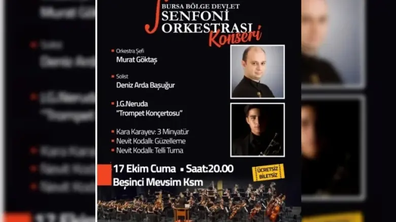 Bursa Bölge Devlet Senfoni Orkestrası İnegöl’de Sahne Alıyor