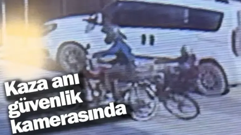 Kaza anı güvenlik kamerasında