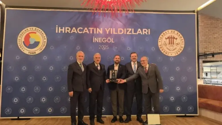 İnegöl'de ihracatın yıldızları ödüllerini aldı