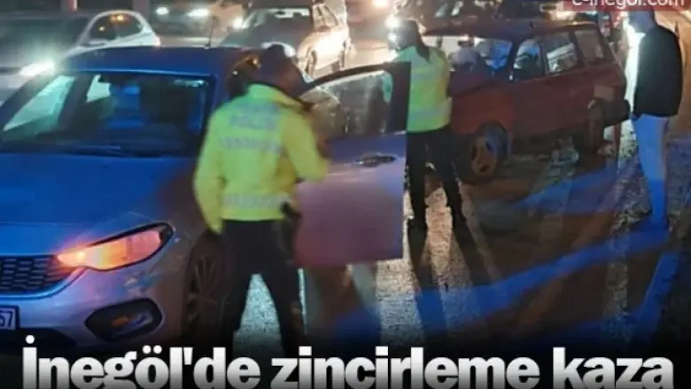 İnegöl'de zincirleme kaza