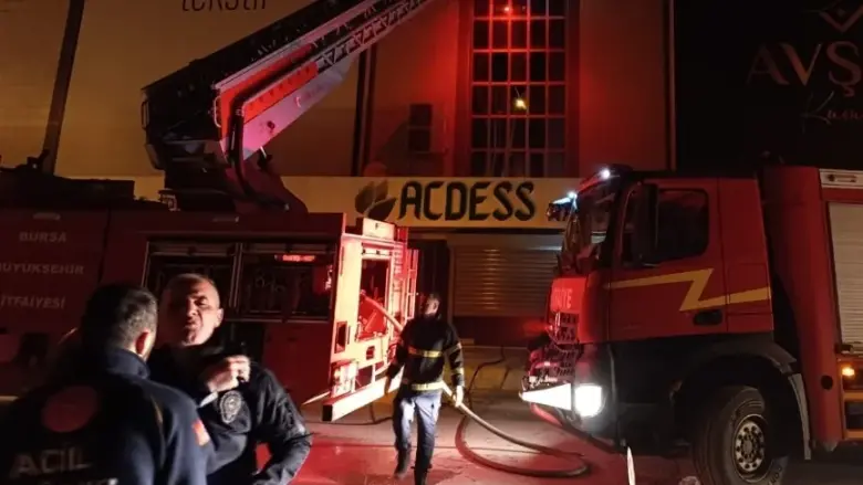 İnegöl'de korkutan yangın