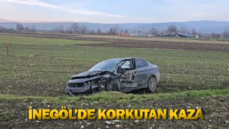 İnegöl'de korkutan kaza
