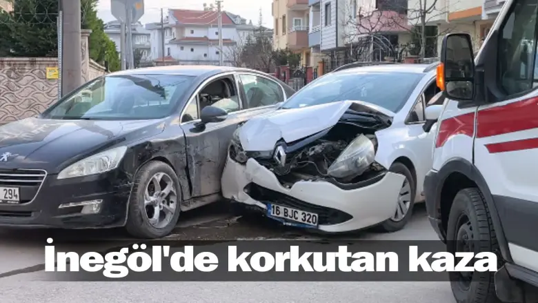 İnegöl'de korkutan kaza