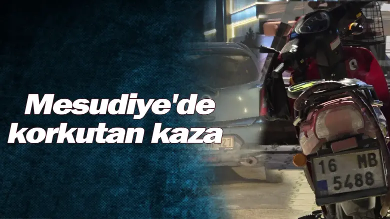Mesudiye'de korkutan kaza
