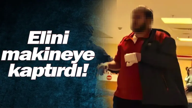İnegöl'de elini makineye kaptırdı!