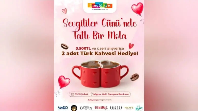 İnegöl AVM’de Sevgililer Günü’ne Özel Müzik ve Kahve Dolu Etkinlikler