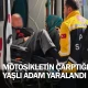 Motosikletin çarptığı yaşlı adam yaralandı