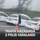 Trafik kazasında 2 polis yaralandı