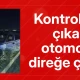İnegöl'de kontrolden çıkan otomobil direğe çarptı