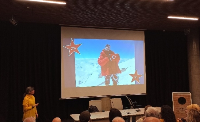 Kar leoparı Esin Handal, Bursalı dağcılara tecrübelerini anlattı