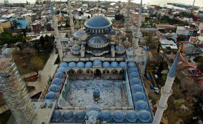 Sultanahmet Camisi'nin restorasyonu yüzde 30'u geçti