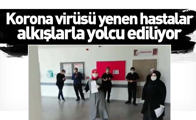 Bursa’da korona virüsü yenen hastalar alkışlarla yolcu ediliyor