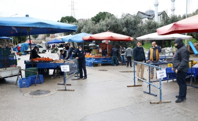 Mudanya’da pazar yeri denetimleri sürüyor
