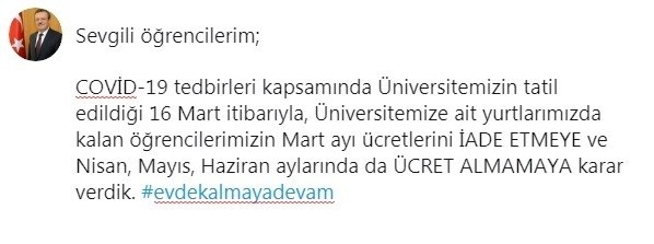 Uludağ Üniversitesi Rektörü Kılavuz’dan öğrencileri sevindirecek haber