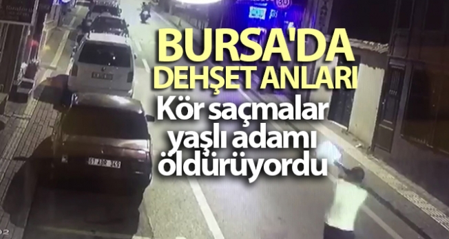 Bursa’da dehşet anları kamerada...Kör saçmalar yaşlı adamı öldürüyordu