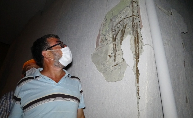 Bursa’da 9 katlı binanın kolonu patladı, vatandaşlar deprem oldu sandı