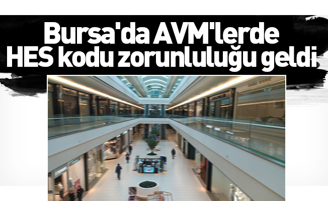 Bursa'da AVM'lerde HES kodu zorunluluğu geldi