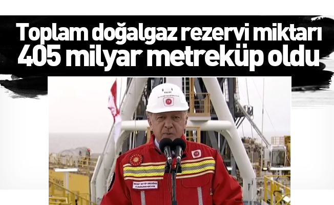 Cumhurbaşkanı Erdoğan: 'Tuna-1 bölgesinde toplam doğal gaz rezervi miktarı 405 milyar metreküpü buldu