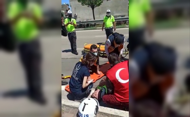 19 Mayıs kortejinde yaşanan kazada motosikletli 2 polis yaralandı