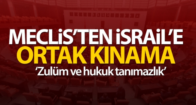 Meclis'ten İsrail'e ortak kınama