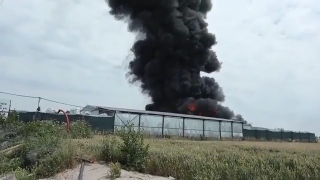 Geri dönüşüm fabrikasında korkutan yangın