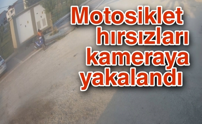 İnegöl'de motosiklet hırsızları kameraya yakalandı