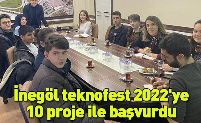 İnegöl teknofest 2022'ye 10 proje ile başvurdu