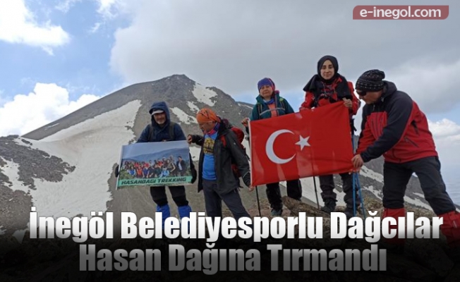 İnegöl Belediyesporlu Dağcılar Hasan Dağına Tırmandı